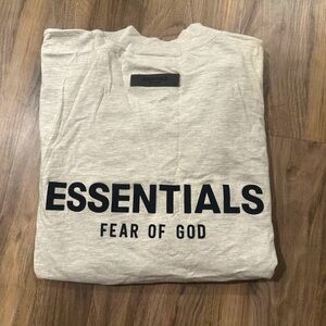 Fear of God Essentials Mock Neck Longsleeve Tee (light heather grey)